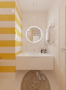 Фото № 3: Дизайн-проект двухкомнатной квартиры 54.9  м² стиль Фьюжн для ЖК Московский