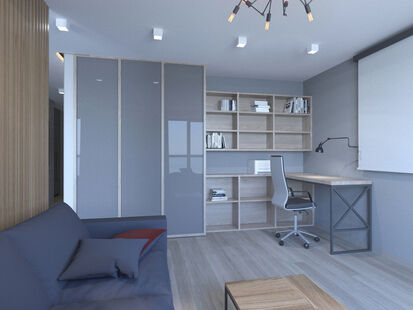 Фото № 4: Дизайн-проект квартиры-студии 30.8  м² Стиль Прованс для ЖК Новокрасково