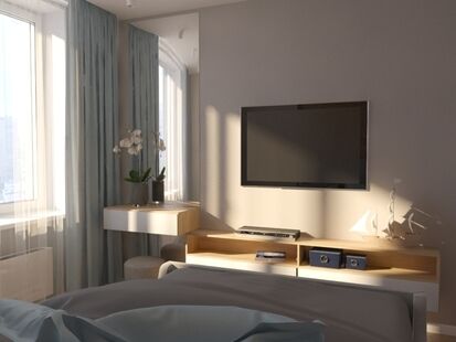 Фото № 2: Дизайн-проект трехкомнатной квартиры 80.5  м² Стиль Контемпорари для ЖК Московский