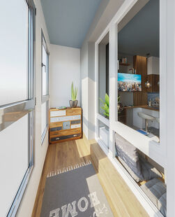 Фото № 4: Дизайн-проект квартиры-студии 26.5  м² Стиль хай-тек для ЖК Московский