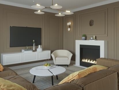 Фото № 5: Дизайн-проект двухкомнатной квартиры 73.4  м² стиль Современная классика для ЖК Московский