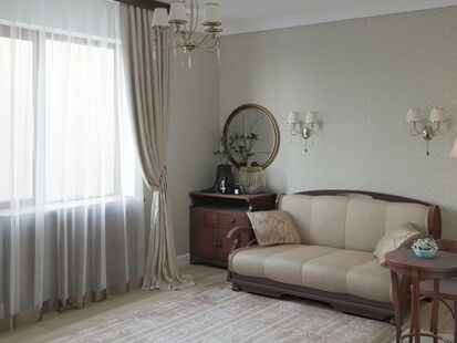 Фото № 3: Дизайн-проект двухкомнатной квартиры 73.4  м² стиль Современная классика для ЖК Московский