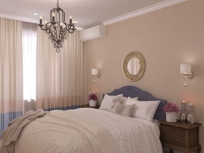 Фото № 2: Дизайн-проект двухкомнатной квартиры 48.6  м² Стиль Арт-деко для ЖК Московский