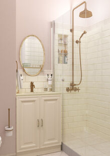 Фото № 3: Дизайн-проект двухкомнатной квартиры 48.6  м² Стиль Арт-деко для ЖК Московский