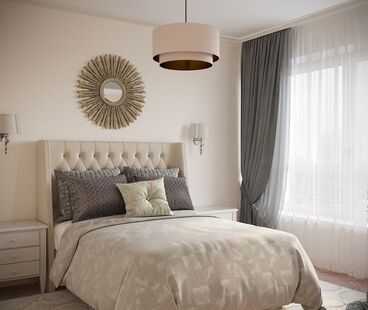 Фото № 3: Дизайн-проект трехкомнатной квартиры 57.8  м² Стиль Американская классика для ЖК Аннино Парк