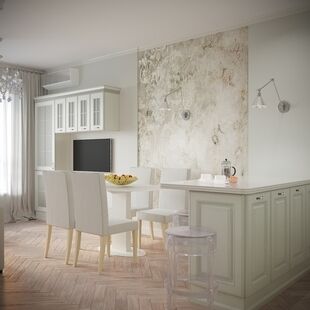 Фото № 6: Дизайн-проект трехкомнатной квартиры 57.8  м² Стиль Американская классика для ЖК Аннино Парк