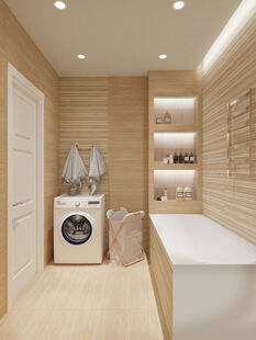 Фото № 4: Дизайн-проект трехкомнатной квартиры 71.9  м² Стиль Современная классика для ЖК Московский