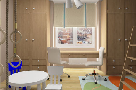 Фото № 2: Дизайн-проект двухкомнатной квартиры 63.53  м² стиль Прованс для ЖК Московский