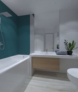 Фото № 5: Дизайн-проект трехкомнатной квартиры 62.6  м² Стиль Минимализм для ЖК Акварели