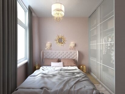 Фото № 3: Дизайн-проект однокомнатной квартиры 36.27  м² Стиль Модернизм для ЖК Московский