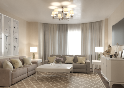 Фото № 1: Дизайн-проект двухкомнатной квартиры 79.33  м² Стиль Арт-деко для ЖК Московский