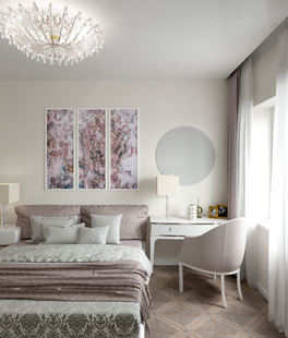 Фото № 6: Дизайн-проект двухкомнатной квартиры 79.33  м² Стиль Арт-деко для ЖК Московский