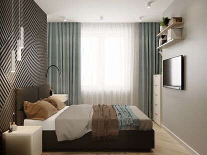 Фото № 5: Дизайн-проект двухкомнатной квартиры 31.3  м² Стиль Минимализм для ЖК Две столицы