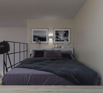 Фото № 3: Дизайн-проект квартиры-студии 32.39  м² Стиль Этнический для ЖК Московский