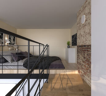 Фото № 5: Дизайн-проект квартиры-студии 32.39  м² Стиль Этнический для ЖК Московский