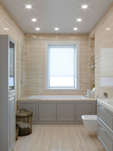 Фото № 5: Дизайн-проект однокомнатной квартиры 100.3  м² Стиль Американская классика для этажа дома