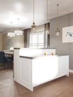 Фото № 3: Дизайн-проект однокомнатной квартиры 100.3  м² Стиль Американская классика для этажа дома