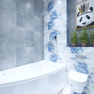 Фото № 4: Дизайн-проект трехкомнатной квартиры 98.51  м² Стиль Эклектика для ЖК Московский