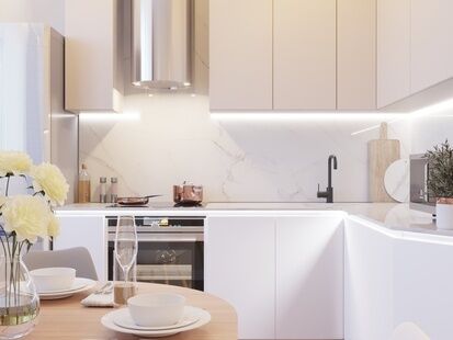 Фото № 5: Дизайн-проект однокомнатной квартиры 41.96  м² Стиль Контемпорари для ЖК Московский