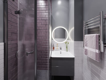 Фото № 6: Дизайн-проект трехкомнатной квартиры 93.2  м² Скандинавский стиль для ЖК Московский