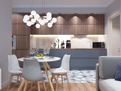 Фото № 1: Дизайн-проект трехкомнатной квартиры 93.2  м² Скандинавский стиль для ЖК Московский