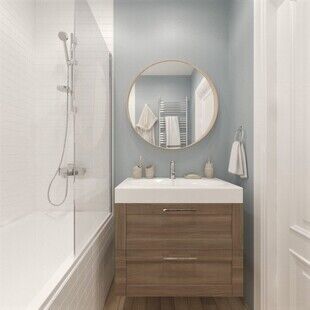 Фото № 5: Дизайн-проект двухкомнатной квартиры 53.21  м² Скандинавский стиль для ЖК Московский