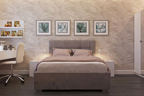 Фото № 2: Дизайн-проект двухкомнатной квартиры 70.54  м² Стиль Минимализм для ЖК Московский