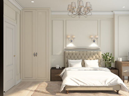 Фото № 1: Дизайн-проект трехкомнатной квартиры 117.8  м² Стиль Современная классика для ЖК Московский