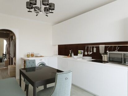 Фото № 6: Дизайн-проект двухкомнатной квартиры 61.91  м² Стиль Контемпорари для ЖК Гренада