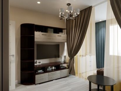 Фото № 2: Дизайн-проект двухкомнатной квартиры 61.91  м² Стиль Контемпорари для ЖК Гренада