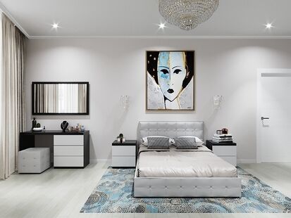 Фото № 2: Дизайн-проект двухкомнатной квартиры 106.1  м² Стиль Модернизм для ЖК Московский