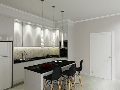 Фото № 1: Дизайн-проект двухкомнатной квартиры 106.1  м² Стиль Модернизм для ЖК Московский