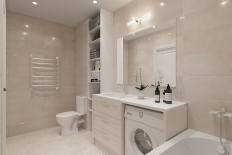 Фото № 4: Дизайн-проект квартиры-студии 40.68  м² Скандинавский стиль для ЖК Московский