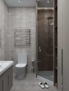 Фото № 6: Дизайн-проект однокомнатной квартиры 41.69  м² Стиль Контемпорари для ЖК Московский