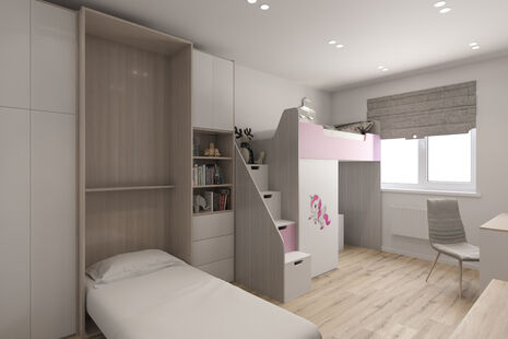 Фото № 5: Дизайн-проект трехкомнатной квартиры 53.0  м² Стиль Контемпорари для ЖК Московский