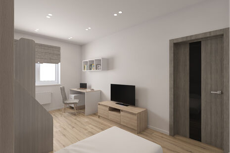 Фото № 4: Дизайн-проект трехкомнатной квартиры 53.0  м² Стиль Контемпорари для ЖК Московский