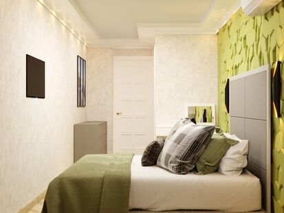 Фото № 6: Дизайн-проект трехкомнатной квартиры 59.42  м² Стиль Модернизм для ЖК Московский