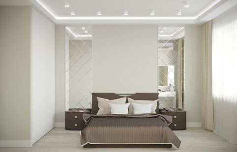 Фото № 5: Дизайн-проект однокомнатной квартиры 49.0  м² Стиль Современная классика для ЖК Московский