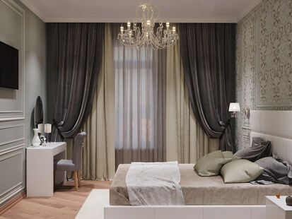 Фото № 4: Дизайн-проект трехкомнатной квартиры 115.44  м² Стиль Классика для ЖК Московский