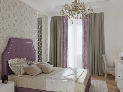 Фото № 2: Дизайн-проект трехкомнатной квартиры 115.44  м² Стиль Классика для ЖК Московский