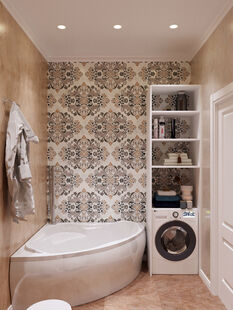 Фото № 6: Дизайн-проект трехкомнатной квартиры 115.44  м² Стиль Классика для ЖК Московский