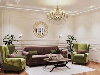 Фото № 1: Дизайн-проект трехкомнатной квартиры 115.44  м² Стиль Классика для ЖК Московский