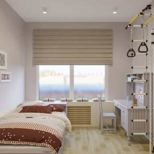 Фото № 3: Дизайн-проект двухкомнатной квартиры 58.66  м² Стиль Минимализм для ЖК Риверпарк