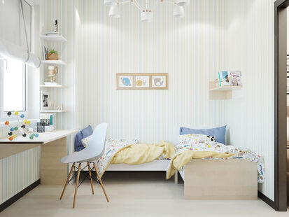 Фото № 1: Дизайн-проект двухкомнатной квартиры 60.0  м² Стиль Современная классика для ЖК Московский