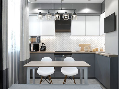 Фото № 1: Дизайн-проект двухкомнатной квартиры 61.9  м² Стиль Модернизм для ЖК Московский