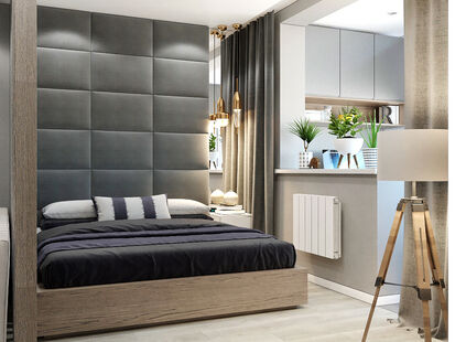 Фото № 5: Дизайн-проект двухкомнатной квартиры 61.9  м² Стиль Модернизм для ЖК Московский