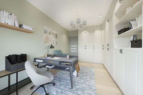 Фото № 5: Дизайн-проект трехкомнатной квартиры 66.05  м² Стиль Американская классика для ЖК Аннино Парк