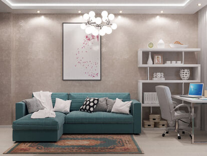 Фото № 1: Дизайн-проект трехкомнатной квартиры 105.3  м² Стиль Модернизм для ЖК Московский