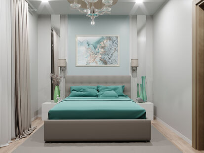 Фото № 5: Дизайн-проект трехкомнатной квартиры 90.58  м² Стиль Модернизм для ЖК Московский