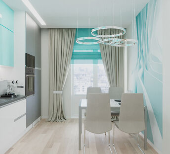 Фото № 6: Дизайн-проект трехкомнатной квартиры 90.58  м² Стиль Модернизм для ЖК Московский